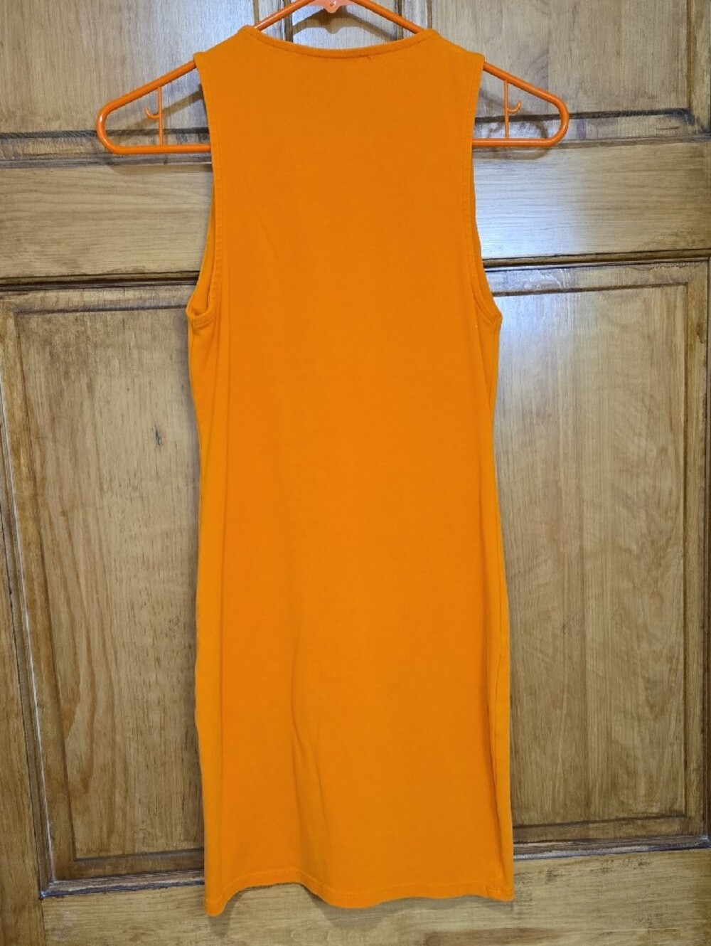 Zara Sleeveless Mini Dress in Vibrant Orange - Picture 2 of 3